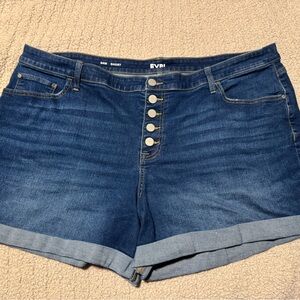 Dark Blue Denim Women's Shorts